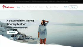 What Tripcreator.io website looked like in 2020 (5 years ago)