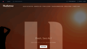 What Thalassa.com website looked like in 2020 (4 years ago)