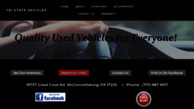 What Tristatevehicles.com website looked like in 2020 (4 years ago)
