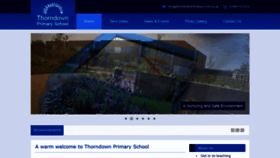 What Thorndownprimaryschool.co.uk website looked like in 2020 (4 years ago)