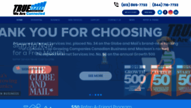 What Truespeed.ca website looked like in 2020 (4 years ago)
