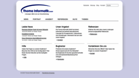 What Thoma.info website looked like in 2020 (4 years ago)