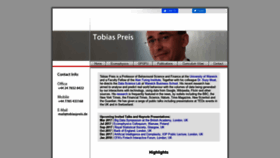 What Tobiaspreis.de website looked like in 2020 (4 years ago)