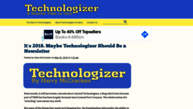 What Technologizer.com website looked like in 2020 (4 years ago)