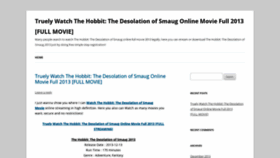 What Thehobbitthedesolationofsmaugonlinemovie.wordpress.com website looked like in 2020 (4 years ago)