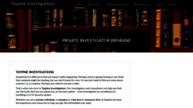 What Taypineinvestigations.com.au website looked like in 2020 (4 years ago)