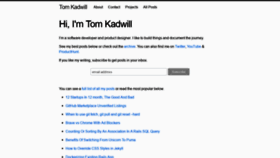 What Tomkadwill.com website looked like in 2020 (4 years ago)