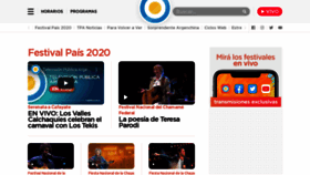 What Tvpublica.com.ar website looked like in 2020 (4 years ago)