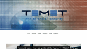 What Temet.ch website looked like in 2020 (4 years ago)