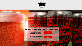 What Tbbc.beer website looked like in 2020 (4 years ago)