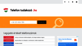 What Telefontudakozo.hu website looked like in 2020 (4 years ago)