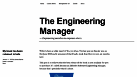 What Theengineeringmanager.com website looked like in 2020 (4 years ago)