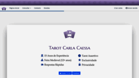 What Tarotcarlacaessa.com website looked like in 2020 (4 years ago)