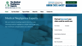 What The-medical-negligence-experts.co.uk website looked like in 2020 (4 years ago)