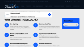 What Travelco.pk website looked like in 2020 (4 years ago)