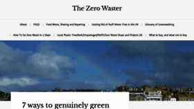 What Thezerowaster.com website looked like in 2020 (4 years ago)