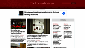 What Thecrimson.com website looked like in 2020 (4 years ago)