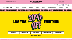 What Topshop.com website looked like in 2020 (4 years ago)