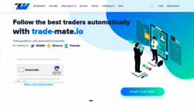 What Trade-mate.io website looked like in 2020 (4 years ago)