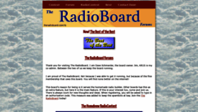 What Theradioboard.com website looked like in 2020 (4 years ago)