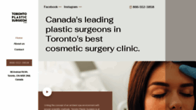 What Torontoplasticsurgeon.com website looked like in 2020 (4 years ago)