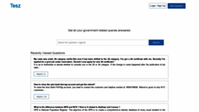 What Tesz.in website looked like in 2020 (5 years ago)