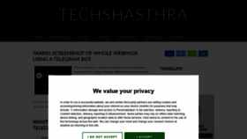 What Techshasthra.com website looked like in 2020 (4 years ago)