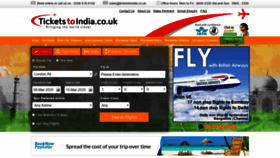 What Ticketstoindia.co.uk website looked like in 2020 (4 years ago)