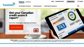 What Transunion.ca website looked like in 2020 (4 years ago)