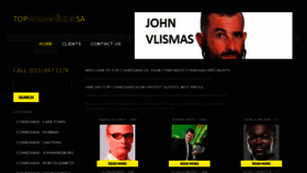What Top-comedians.co.za website looked like in 2020 (4 years ago)
