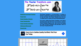 What Thefouriertransform.com website looked like in 2020 (4 years ago)