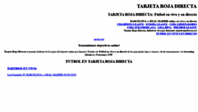 What Tarjetarojadirecta.net website looked like in 2020 (4 years ago)