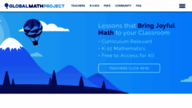 What Theglobalmathproject.org website looked like in 2020 (4 years ago)