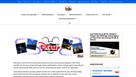 What Tipsfromthedisneydiva.com website looked like in 2020 (4 years ago)