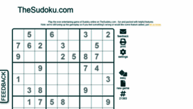What Thesudoku.com website looked like in 2020 (4 years ago)