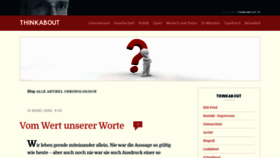 What Thinkabout.ch website looked like in 2020 (4 years ago)