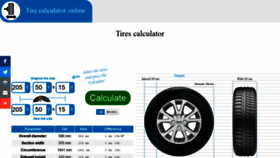 What Tire-calc.com website looked like in 2020 (4 years ago)