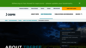 What Tbfree.org.nz website looked like in 2020 (4 years ago)
