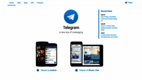 What Telegram.org website looked like in 2020 (4 years ago)