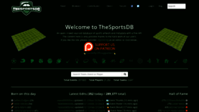 What Thesportsdb.com website looked like in 2020 (4 years ago)