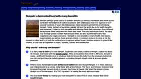 What Tempeh.info website looked like in 2020 (4 years ago)