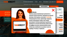 What Tanikredyt.pl website looked like in 2020 (4 years ago)