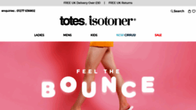 What Totes.co.uk website looked like in 2020 (4 years ago)