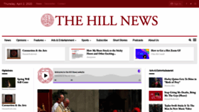What Thehillnews.org website looked like in 2020 (4 years ago)
