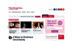 What Thinksimplenow.com website looked like in 2020 (4 years ago)