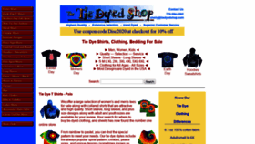 What Tiedyedshop.com website looked like in 2020 (4 years ago)
