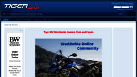What Tiger800.co.uk website looked like in 2020 (4 years ago)