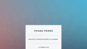 What Thiagopedro.com.br website looked like in 2020 (4 years ago)
