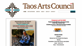 What Taosartscouncil.org website looked like in 2020 (4 years ago)