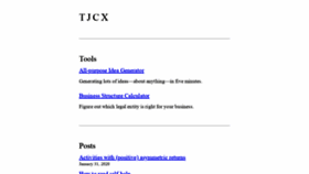 What Tjcx.me website looked like in 2020 (4 years ago)
